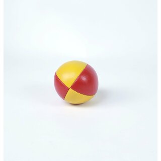 Jonglierball Leder Premium (Eigenmarke) Rot/Gelb (1 Stück)