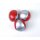 Jonglierball Leder Premium (Eigenmarke) Rot/Silber (1 Stück)