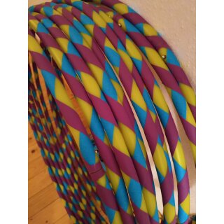Kinder Hoops 80 cm (19mm) Lila-Blau auf Neongelb